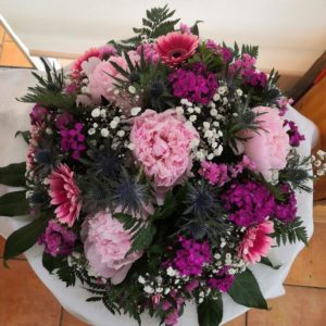 Fleurs de France Bouquet pivoine chardon