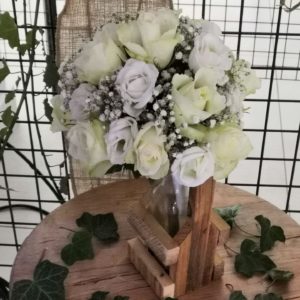 MARIAGE Bouquet blanc remonté