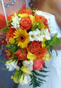 MARIAGE Bouquet cascade orange